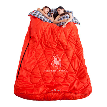 Thick double flannel winter sleeping bag H84