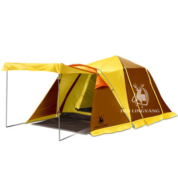 One bedroom double layer camping tent for four people H30