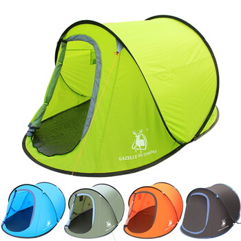 Colorful 3 person throwing open automatic tent H09