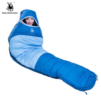 Review on White duck down mummy sleeping bag H13