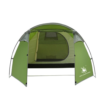 3-4 Person Double Layer One Bedroom One Living Room Family Tunnel Tent H35
