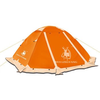 Double man double layer snow skirts camping tent H23 