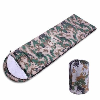 Single envelope digital camouflage sleeping bag H89